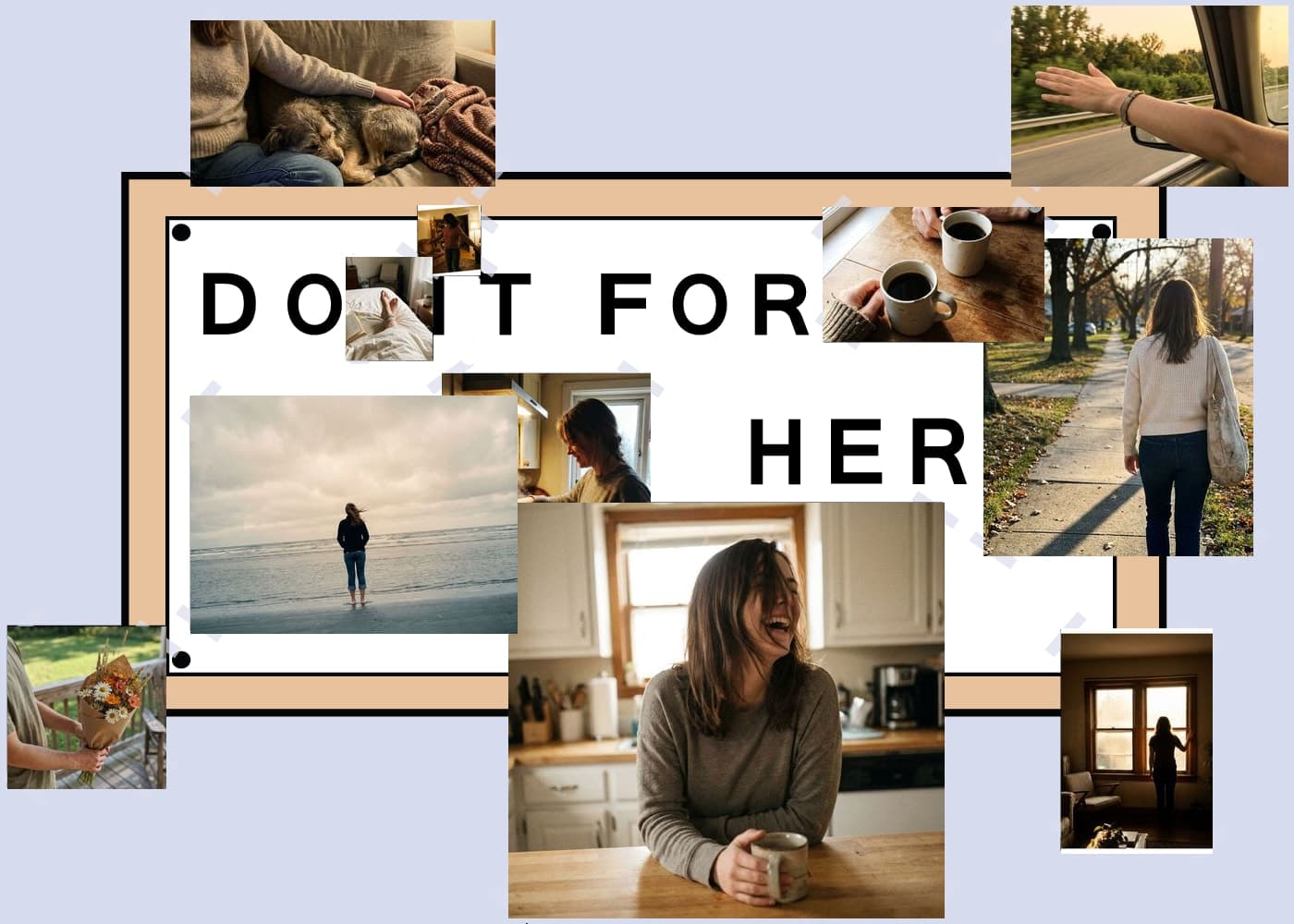 Photo collage preview template